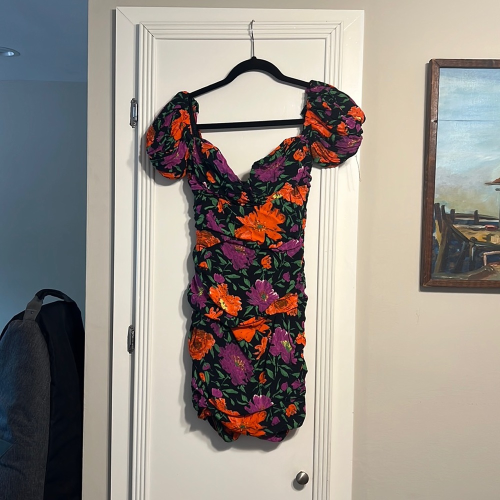 Zara floral mini dress
